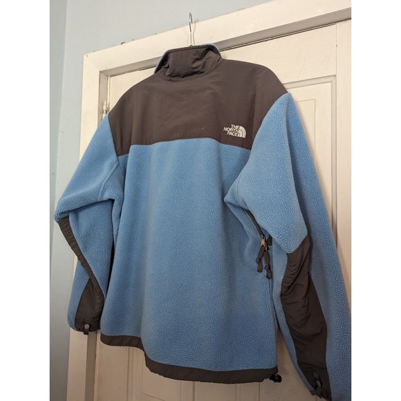 Vtg Women's North Face Soft Shell zip jacket size xl blue/blk used - Picture 3 of 6